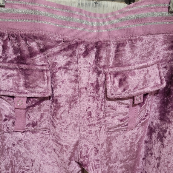 BCBGMAXAZRIA RHINESTONES  VELOUR  TRACK SUIT. - Picture 9 of 13